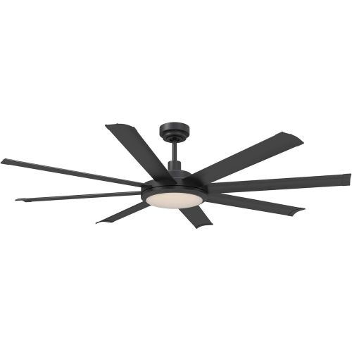  Parrot Uncle Ceiling Fan with Remote Modern Black Ceiling Fan with Light LED, 60 Inch