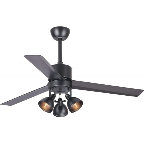  Parrot Uncle Ceiling Fan with Light Modern Black Ceiling Fans with Lights and Remote, 50 Inch
