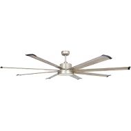 Parrot Uncle Ceiling Fans with Lights and Remote Modern Large Ceiling Fan with LED Lights, 72 Inch, Brushed Nickel