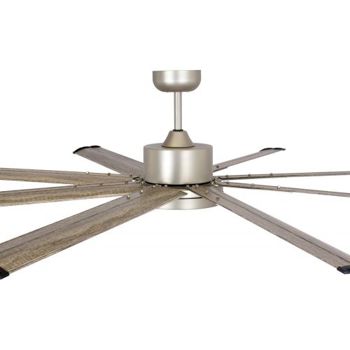  Parrot Uncle Ceiling Fans with Lights and Remote Modern Large Ceiling Fan with LED Lights, 72 Inch, Brushed Nickel