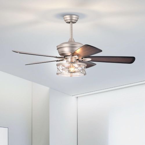  Parrot Uncle Ceiling Fans with Lights and Remote Control Modern Ceiling Fans for Bedroom Living Room, 52 Inch