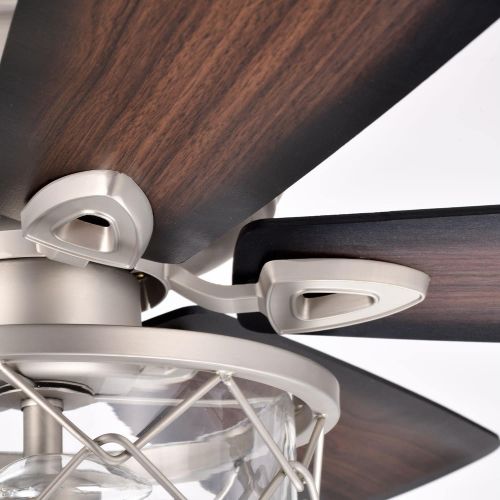  Parrot Uncle Ceiling Fans with Lights and Remote Control Modern Ceiling Fans for Bedroom Living Room, 52 Inch