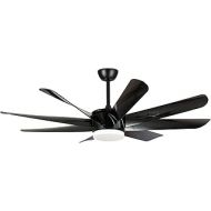 Parrot Uncle Black Ceiling Fan Modern Large Ceiling Fan with Lights LED and Remote Control, 60 Inch