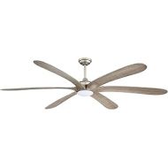 Parrot Uncle Ceiling Fans with Lights and Remote Farmhouse Ceiling Fan with LED Light, 72 Inch, 6 Blades, Painted Nickel