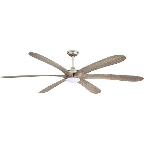  Parrot Uncle Ceiling Fans with Lights and Remote Farmhouse Ceiling Fan with LED Light, 72 Inch, 6 Blades, Painted Nickel