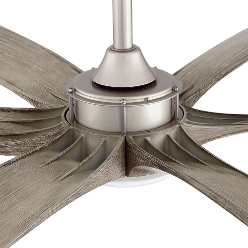  Parrot Uncle Ceiling Fans with Lights and Remote Farmhouse Ceiling Fan with LED Light, 72 Inch, 6 Blades, Painted Nickel