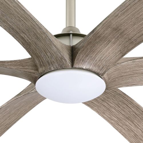  Parrot Uncle Ceiling Fans with Lights and Remote Farmhouse Ceiling Fan with LED Light, 72 Inch, 6 Blades, Painted Nickel