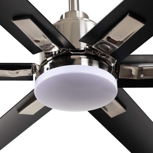  Parrot Uncle Ceiling Fan with Remote Modern Ceiling Fan with Lights LED, 72 Inch, Black