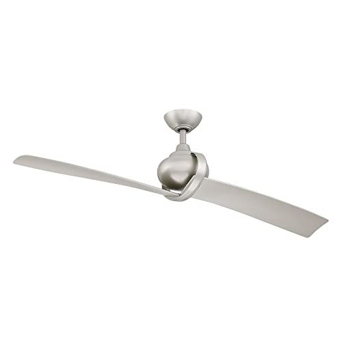  Parrot Uncle Ceiling Fan with Remote Modern Ceiling Fan No Light Indoor for Living Room, 54 Inch, Silver