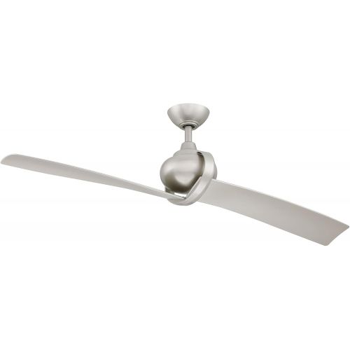  Parrot Uncle Ceiling Fan with Remote Modern Ceiling Fan No Light Indoor for Living Room, 54 Inch, Silver