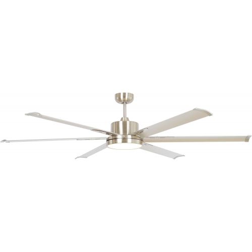  Parrot Uncle Modern Ceiling Fan with Remote Large Ceiling Fans Indoor with Light LED, 65 Inch, Brushed Nickel