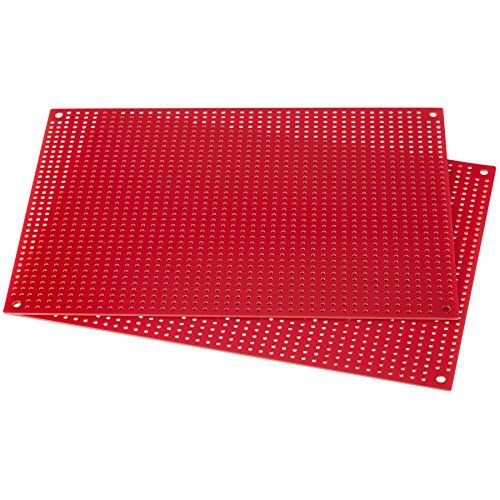  [아마존베스트]Parts Express Red Perforated Large Hole Crossover Board Pair 5 x 7