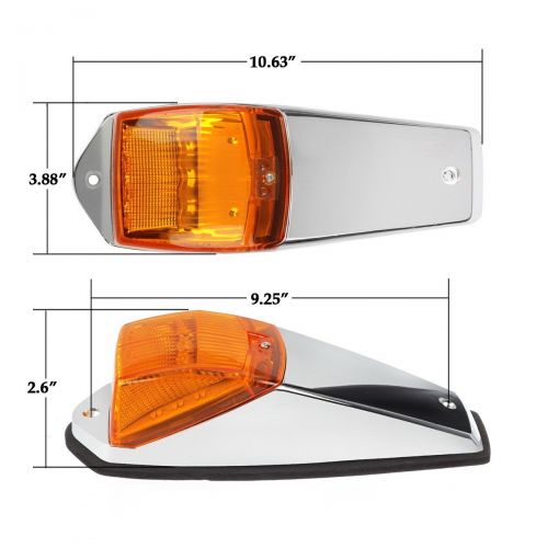  Partsam 31LED Amber Cab Marker Light Waterproof Top Roof Running Cab Lights Compatible with Peterbilt/Kenworth/Freightliner/Volvo/Western Star/Mack/International/Paccar Trailer Tru