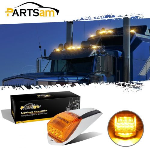  Partsam 31LED Amber Cab Marker Light Waterproof Top Roof Running Cab Lights Compatible with Peterbilt/Kenworth/Freightliner/Volvo/Western Star/Mack/International/Paccar Trailer Tru