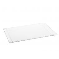 Party Bargains Disposable Rectangle Plastic Serving Tray | Excellent for Weddings, Buffets, Dinner, and Parties | 17 x 12 inches | 4 Count | Clear