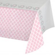 Party Central Pack of 6 Little Peanut Girl Pink Damask Bordered Baby Shower Tablecloths 54 x 102