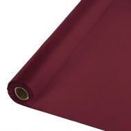 Party Central 250’ Burgundy Royal Elegance Decorative Disposable Banquet Table Roll