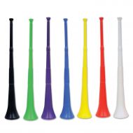 Party Central Club Pack of 12 Festive Multi-Colored Collapsible Stadium Horn Party Favors 28.5