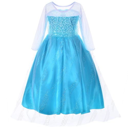  Party Chili Snow Queen Princess Elsa Dress Up Costume With Accessories Toddler Little Girls 2-10 Years