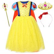 Party Chili Princess Snow White Costume for Girls Dress Up with Accessories 2-12 Years