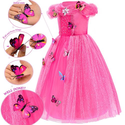  Party Chili Princess Cinderella Costume Girls Dress Up With Accessories 3-10 Years