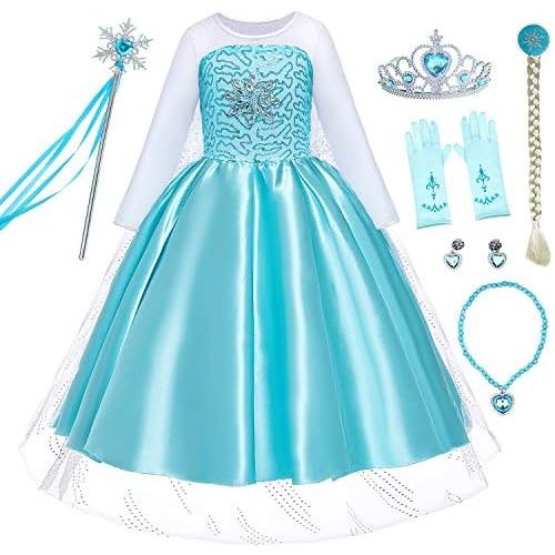  Party Chili Princess Costume for Girls Dress Up with Accessories Toddler Little Girls