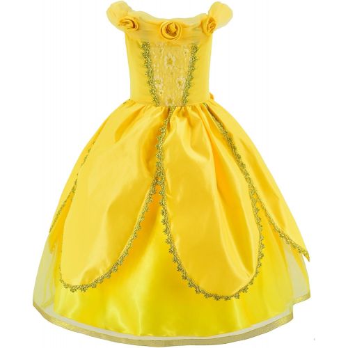  Party Chili Princess Dress Up Costume for Girls Birthday Party with Accessories