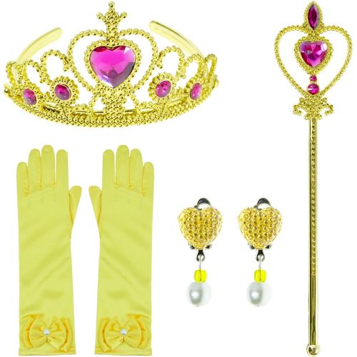  Party Chili Princess Dress Up Costume for Girls Birthday Party with Accessories