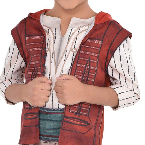  Party City Aladdin Costume for Children, Includes a Shirt, Pants, a Hat, a Belt, and an Attached Vest