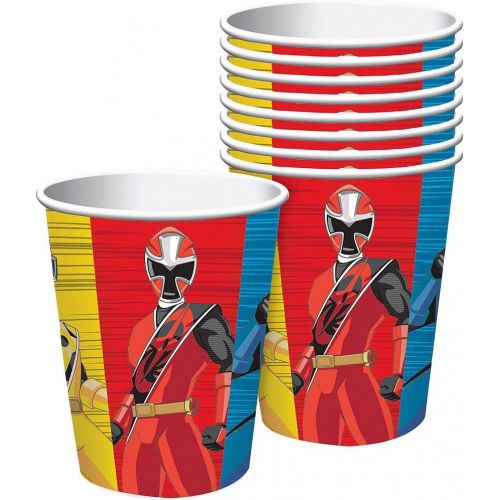  Party City Power Rangers Ninja Steel Party Kit, Includes Tableware, Tablecloths and Decor; 8 Guests