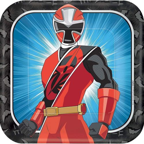  Party City Power Rangers Ninja Steel Party Kit, Includes Tableware, Tablecloths and Decor; 8 Guests