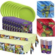 Party City Teenage Mutant Ninja Turtles Kids Birthday Party Supplies 16 Guests, Includes Plates, Napkins, Utensils, Cups