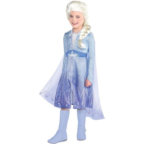  Party City Elsa Act 2 Halloween Costume for Girls, Frozen 2, Includes Dress