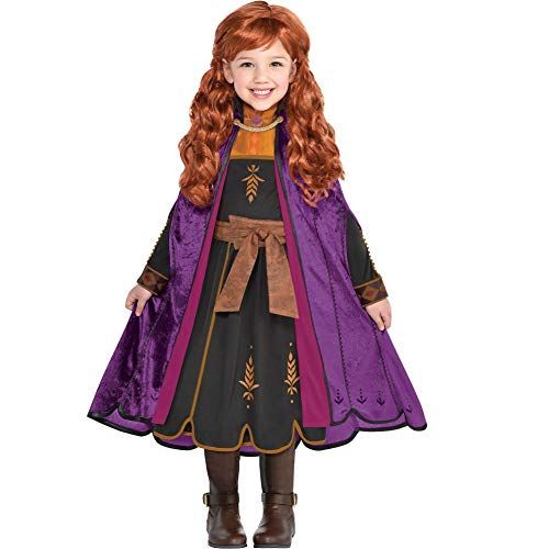  Party City Anna Act 2 Halloween Costume for Girls, Frozen 2, Includes Dress and Cape