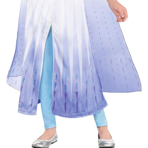  Party City Disney Frozen 2 Epilogue Elsa Halloween Costume for Kids Includes Dress, Leggings, for Pretend Play