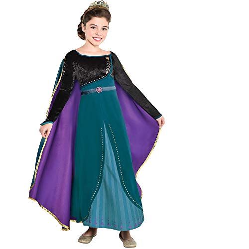  Party City Disney Frozen 2 Epilogue Anna Halloween Costume for Kids Includes Dress, Leggings, for Pretend Play