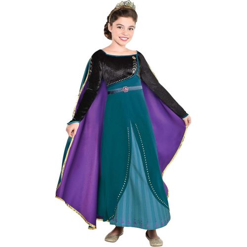  Party City Disney Frozen 2 Epilogue Anna Halloween Costume for Kids Includes Dress, Leggings, for Pretend Play