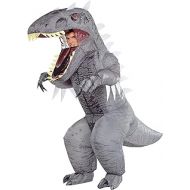Party City Inflatable Indominus Rex Halloween Costume for Adults, Jurassic World, Standard Size, Battery Operated Fan