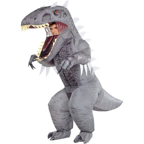  할로윈 용품Party City Inflatable Indominus Rex Halloween Costume for Adults, Jurassic World, Standard Size, Battery Operated Fan