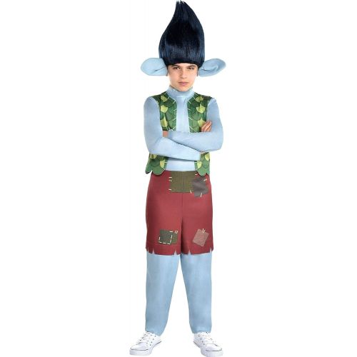  할로윈 용품Party City Branch Halloween Costume for Boys, Trolls World Tour, Includes Jumpsuit and Headpiece with Wig