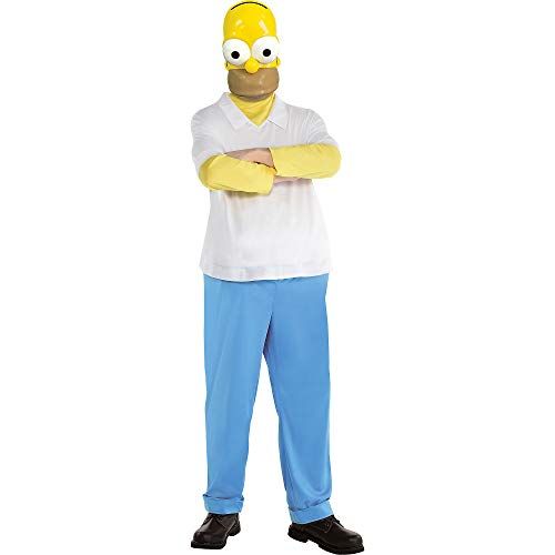  할로윈 용품Party City The Simpsons Homer Halloween Costume for Men, Includes Jumpsuit and Mask