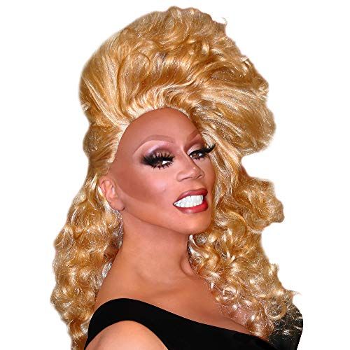  할로윈 용품Party City RuPaul Side Swept Away Wig, Halloween Costume Accessories, One Size, 20 L