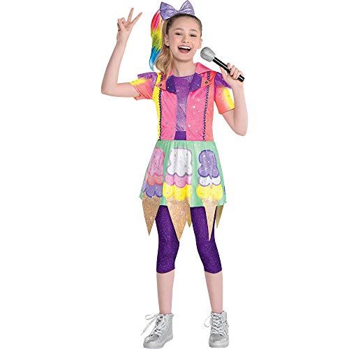  할로윈 용품Party City Ice Cream Cone Halloween Costume for Girls, JoJo Siwa, Includes Dress, Leggings, Bow