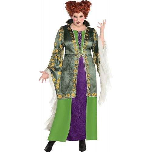  할로윈 용품Party City Winifred Sanderson Halloween Costume for Women, Hocus Pocus, Plus Size (18-20), Includes Dress