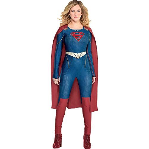  할로윈 용품Party City Supergirl Halloween Costume for Women, DC’s Superman Family, Includes Jumpsuit and Cape