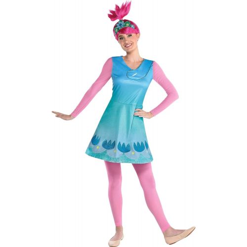  할로윈 용품Party City Queen Poppy Halloween Costume for Women, Trolls World Tour, Includes Wig, Dress and Tights