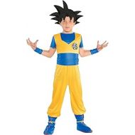 할로윈 용품Party City Dragon Ball Super Goku Costume for Children, Includes Jumpsuit, Headpiece, Wristbands, and More