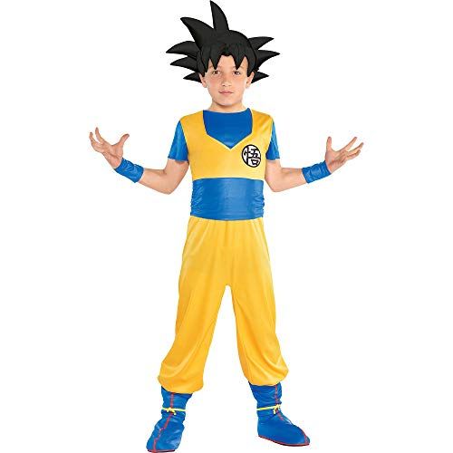  할로윈 용품Party City Dragon Ball Super Goku Costume for Children, Includes Jumpsuit, Headpiece, Wristbands, and More