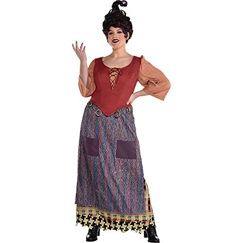  할로윈 용품Party City Mary Sanderson Halloween Costume for Women, Hocus Pocus, Plus Size (18-20), Includes Dress