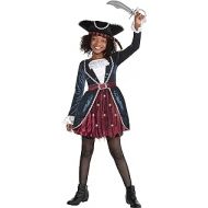 Party City Light Up Sparkle Pirate Halloween Costume for Girls, Includes Dress, Hat and Batteries